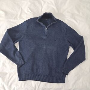 Men's Navy Zip-Up Sweater